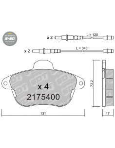 PASTILLAS DE FRENO DELANTERAS HIGH PERFORMANCE S50 PEUGEOT 605