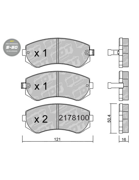 PASTILLAS DE FRENO DELANTERAS HIGH PERFORMANCE S50 NISSAN 240SX ALMERA N15 TRASERAS NISSAN PATROL GR Y61