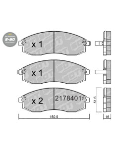 PASTILLAS DE FRENO DELANTERAS HIGH PERFORMANCE S50 MITSUBISHI L200 K6 K7