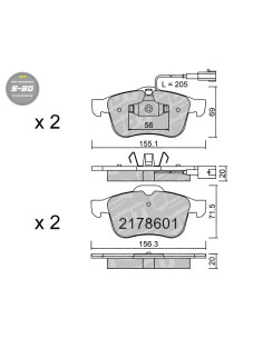 PASTILLAS DE FRENO DELANTERAS HIGH PERFORMANCE S50 ALFA ROMEO 159 BRERA SPIDER JTS