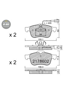 PASTILLAS DE FRENO DELANTERAS HIGH PERFORMANCE S50 ALFA ROMEO GIULIETTA 940