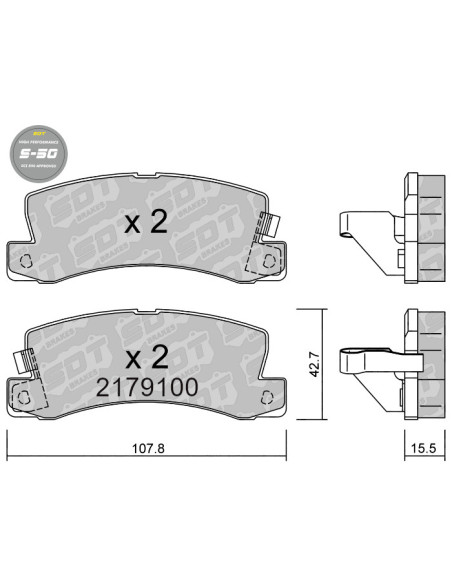 REAR HIGH PERFORMANCE BRAKEPADS S50 TOYOTA CAMRY CARINA II CELICA T16 T18