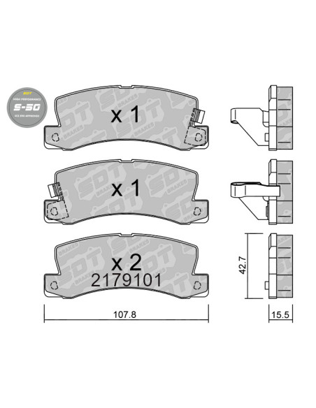 PASTILLAS DE FRENO TRASERAS HIGH PERFORMANCE S50 LEXUS ES RX TOYOTA AVENSIS T22 CAMRY  CELICA T18 T20