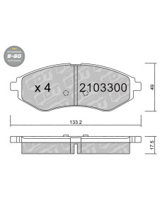 PASTILLAS DE FRENO DELANTERAS HIGH PERFORMANCE S50 CHEVROLET AVEO T250 T255 DAEWOO KALOS