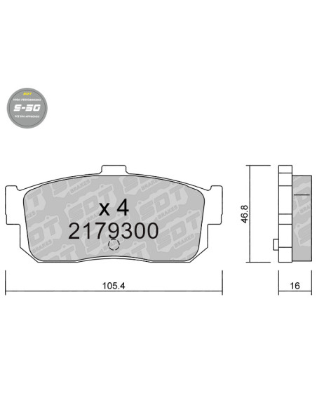 REAR HIGH PERFORMANCE BRAKEPADS S50 NISSAN PRIMERA W10