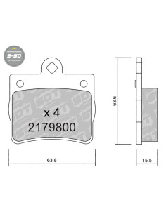 PASTILLAS DE FRENO TRASERAS HIGH PERFORMANCE S50 MERCEDES CLASE C 202