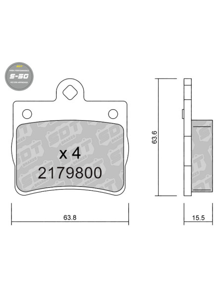PASTILLAS DE FRENO TRASERAS HIGH PERFORMANCE S50 MERCEDES CLASE C 202