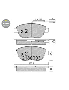 PASTILLAS DE FRENO DELANTERAS HIGH PERFORMANCE S50 ABARTH 500 FIAT 500 500C PUNTO LANCIA DELTA III