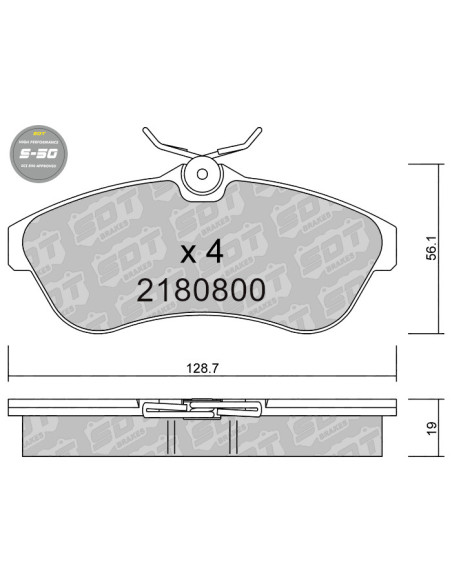 PASTILLAS DE FRENO DELANTERAS HIGH PERFORMANCE S50 CITROEN C2 C3 C5 XANTIA XM