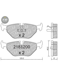 PASTILLAS DE FRENO TRASERAS HIGH PERFORMANCE S50 BMW SERIE 3 E36 Z3