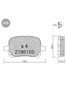 PASTILLAS DE FRENO DELANTERAS HIGH PERFORMANCE S50 LEXUS ES RX TOYOTA AVALON CAMRY
