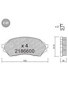PASTILLAS DE FRENO DELANTERAS HIGH PERFORMANCE S50 MAZDA 323 BJ
