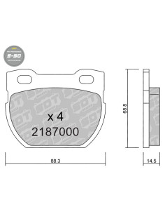PASTILLAS DE FRENO TRASERAS HIGH PERFORMANCE S50 LAND ROVER DEFENDER 110 DEFENDER 130 OFF-ROAD