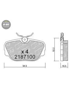 PASTILLAS DE FRENO TRASERAS HIGH PERFORMANCE S50 LAND ROVER DISCOVERY II RANGE ROVER II OFF-ROAD