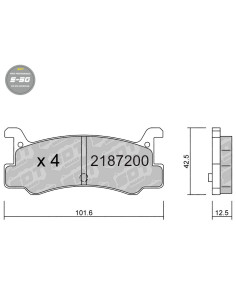 PASTILLAS DE FRENO TRASERAS HIGH PERFORMANCE S50 DAIHATSU CHARADE MAZDA 323 BF BW MX3