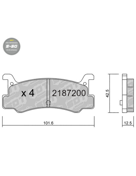 PASTILLAS DE FRENO TRASERAS HIGH PERFORMANCE S50 DAIHATSU CHARADE MAZDA 323 BF BW MX3