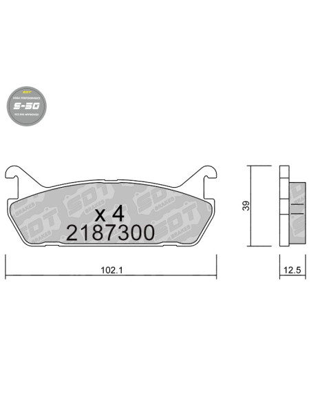 PASTILLAS DE FRENO TRASERAS HIGH PERFORMANCE S50 DAIHATSU APPLAUSE MAZDA 323 BG MX5 NA SUZUKI BALENO