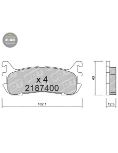 PASTILLAS DE FRENO TRASERAS HIGH PERFORMANCE S50 MAZDA 323 BA MX5 NB
