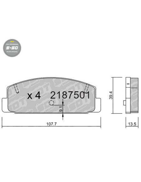 PASTILLAS DE FRENO TRASERAS HIGH PERFORMANCE S50 MAZDA 323 BJ 626 GF 6 GG GY PREMACY