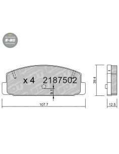 PASTILLAS DE FRENO TRASERAS HIGH PERFORMANCE S50 MAZDA 6 GH