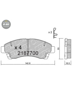 PASTILLAS DE FRENO DELANTERAS HIGH PERFORMANCE S50 MAZDA PICK-UP SERIE B UF