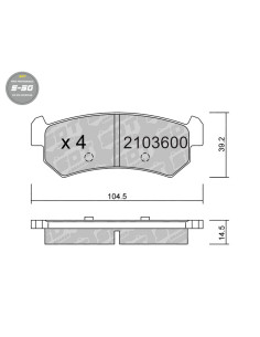 PASTILLAS DE FRENO TRASERAS HIGH PERFORMANCE S50 CHEVROLET LACETTI NUBIRA SUZUKI FORENZA