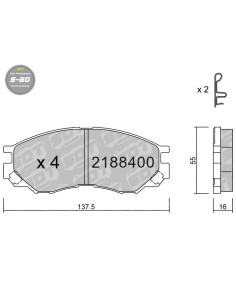 PASTILLAS DE FRENO DELANTERAS HIGH PERFORMANCE S50 GONOW TROY VICTORY MITSUBISHI L200 L300 L400 SPACE GEAR