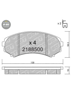 PASTILLAS DE FRENO DELANTERAS HIGH PERFORMANCE S50 MAZDA SERIE E MITSUBISHI GRANDIS MONTERO V60 V80 V90