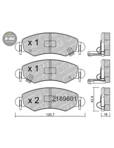 PASTILLAS DE FRENO DELANTERAS HIGH PERFORMANCE S50 OPEL AGILA A SUBARU JUSTY SUZUKI IGNIS WAGON R
