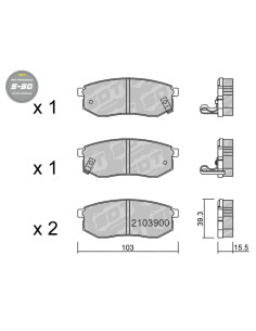 PASTILLAS DE FRENO TRASERAS HIGH PERFORMANCE S50 HYUNDAI GALLOPER JK KIA JOICE