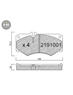 PASTILLAS DE FRENO DELANTERAS HIGH PERFORMANCE S50 MERCEDES G 460 461 463 307D 308D 310D VW LT40 LT45 LT50 LT55