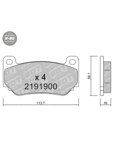 FRONT HIGH PERFORMANCE BRAKEPADS S50 AP RACING CP7600 GALFER GA7609 LOTUS EXIGE MG TF 160