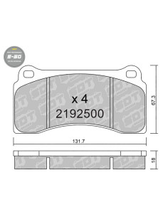 HIGH PERFORMANCE BRAKEPADS S50 BREMBO / DODGE / LAMBORGHINI / MCLAREN