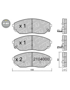 PASTILLAS DE FRENO DELANTERAS HIGH PERFORMANCE S50 KIA OFF-ROAD SORENTO JC
