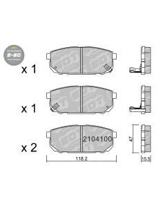 PASTILLAS DE FRENO TRASERAS HIGH PERFORMANCE S50 KIA OFF-ROAD SORENTO JC