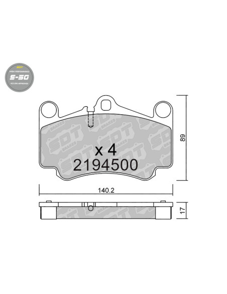 PASTILLAS DE FRENO HIGH PERFORMANCE S50 PORSCHE