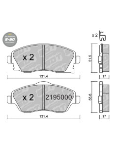 PASTILLAS DE FRENO HIGH PERFORMANCE S50 OPEL