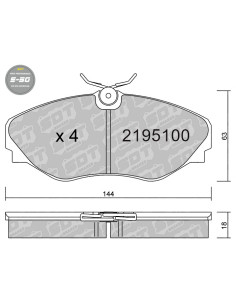 HIGH PERFORMANCE BRAKEPADS S50 NISSAN COMMERCIAL / OPEL COMMERCIAL / RENAULT