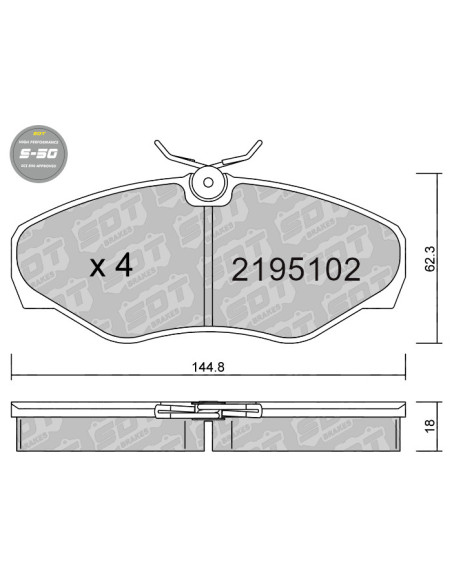 PASTILLAS DE FRENO HIGH PERFORMANCE S50 NISSAN - OPEL - RENAULT