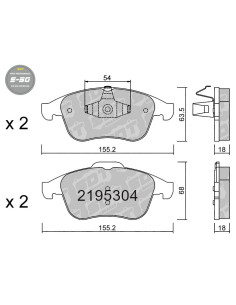 PASTILLAS DE FRENO DELANTERAS HIGH PERFORMANCE S50 RENAULT