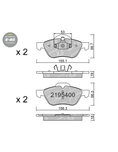 PASTILLAS DE FRENO DELANTERAS HIGH PERFORMANCE S50 RENAULT