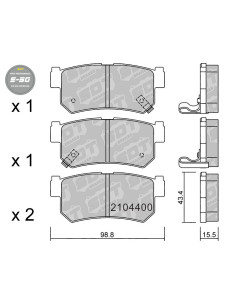 PASTILLAS DE FRENO TRASERAS HIGH PERFORMANCE S50 SSANGYONG OFF-ROAD ACTYON KORANDO KYRON MJ MUSSO REXTON