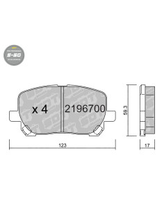PASTILLAS DE FRENO HIGH PERFORMANCE S50 TOYOTA