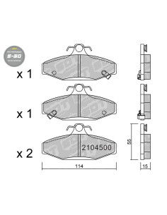 PASTILLAS DE FRENO TRASERAS HIGH PERFORMANCE S50 SSANGYONG OFF-ROAD KORANDO MJ MUSSO REXTON