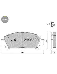 PASTILLAS DE FRENO HIGH PERFORMANCE S50 TOYOTA