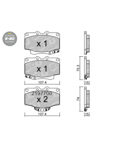PASTILLAS DE FRENO HIGH PERFORMANCE S50 TOYOTA