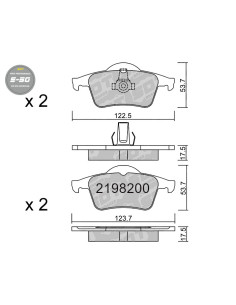 PASTILLAS DE FRENO HIGH PERFORMANCE S50 VOLVO