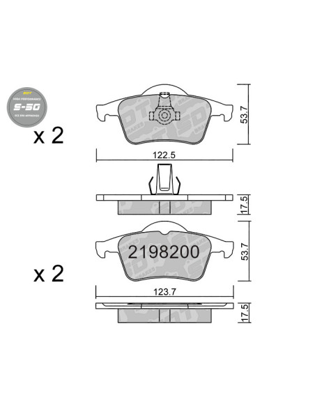 HIGH PERFORMANCE BRAKEPADS S50 VOLVO