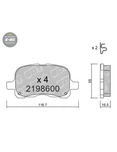 PASTILLAS DE FRENO HIGH PERFORMANCE S50 TOYOTA