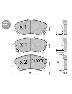 PASTILLAS DE FRENO DELANTERAS HIGH PERFORMANCE S50 TOYOTA AVENSIS T25 COROLLA VERSO ZNR11